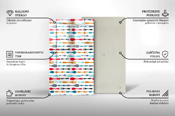 Glasskärbräda Sked illustration