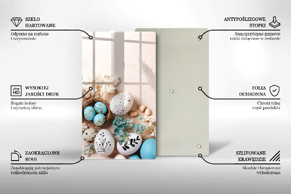 Glasskärbräda Påskdekorationer