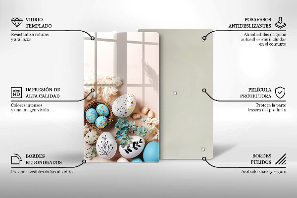 Glasskärbräda Påskdekorationer