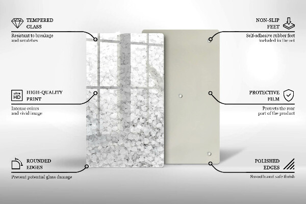 Glasskärbräda Saltkristaller