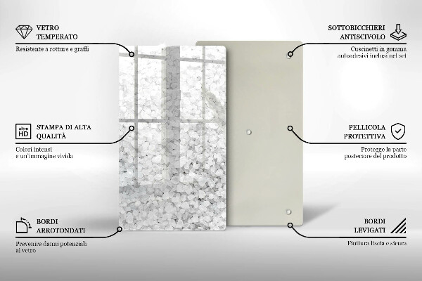 Glasskärbräda Saltkristaller