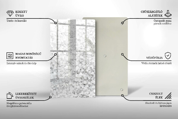 Glasskärbräda Saltkristaller