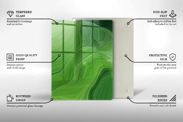 Glasskärbräda Saltkristaller