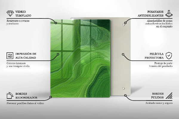 Glasskärbräda Saltkristaller