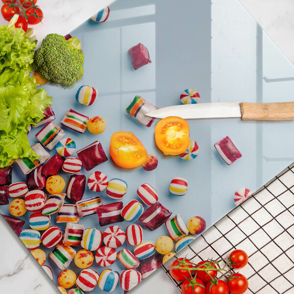 Glasskärbräda Färgglada godis