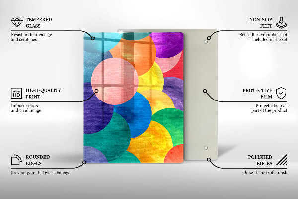 Glasskärbräda Geometriska linjer