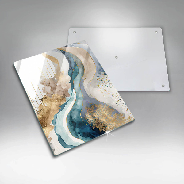 Glasskärbräda Färgad marmor