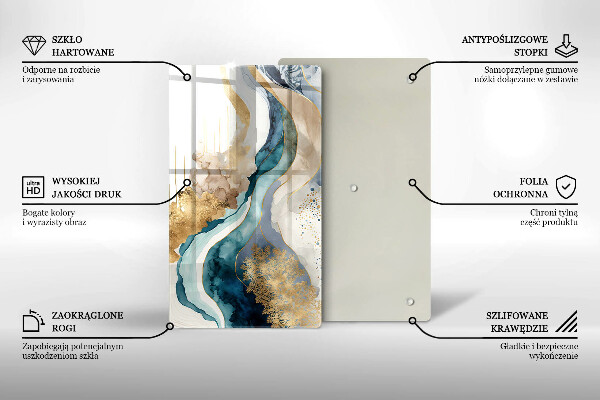 Glasskärbräda Färgad marmor