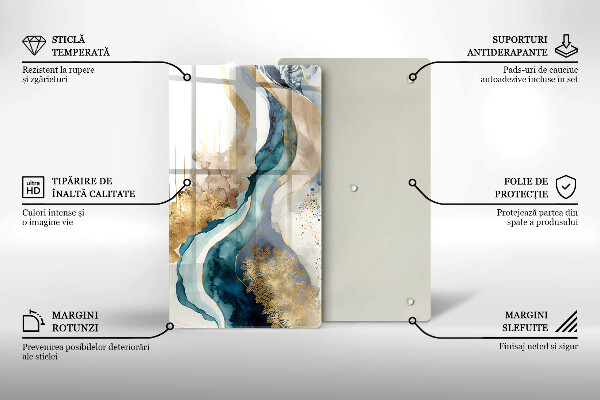 Glasskärbräda Färgad marmor