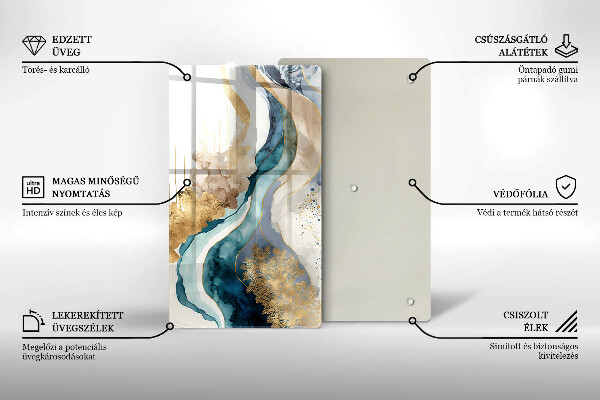 Glasskärbräda Färgad marmor