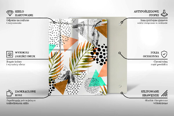 Glasskärbräda Blåguld marmor