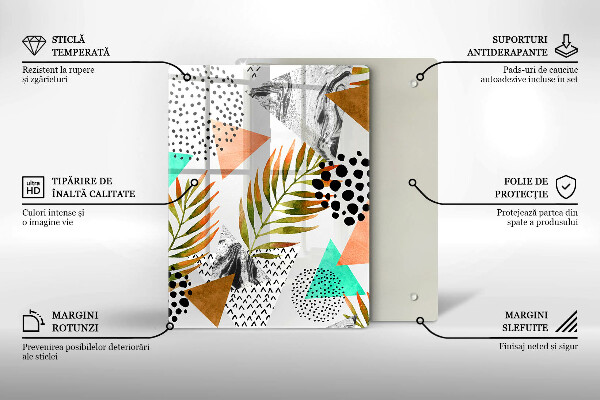 Glasskärbräda Blåguld marmor