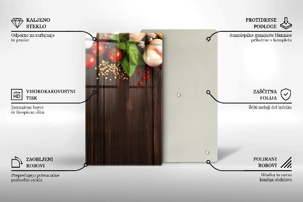 Glasskärbräda Grönsaker på bordet