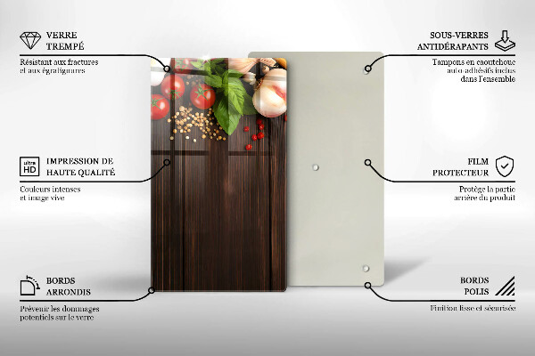 Glasskärbräda Grönsaker på bordet