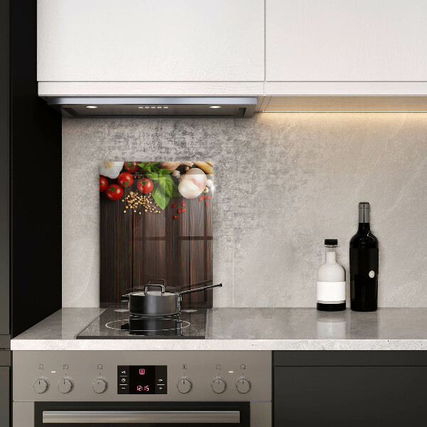 Glasskärbräda Grönsaker på bordet