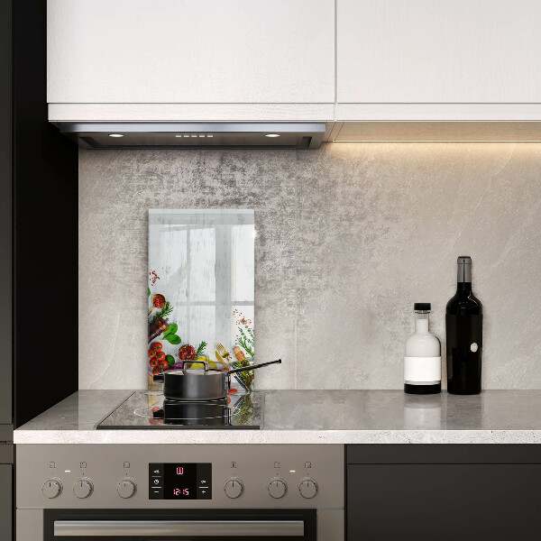 Glasskärbräda Grönsaker och kryddor