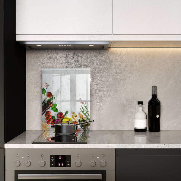 Glasskärbräda Grönsaker och kryddor