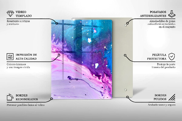 Glasskärbräda Gröna frukter och grönsaker