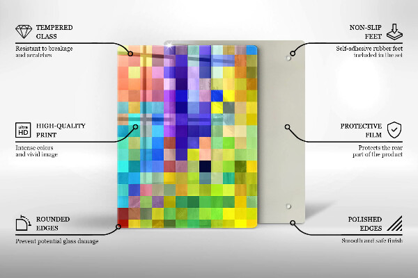 Glasskärbräda Illustration av monstera blad