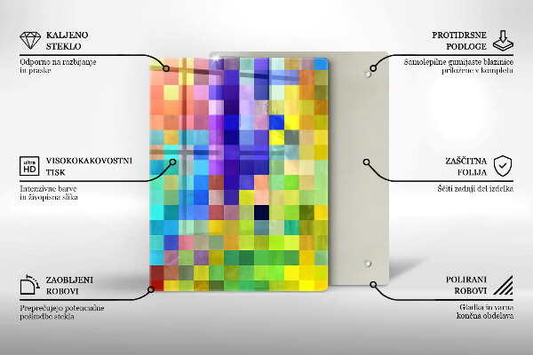 Glasskärbräda Illustration av monstera blad