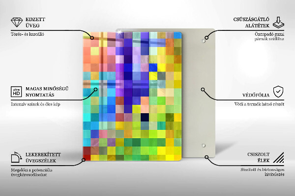 Glasskärbräda Illustration av monstera blad