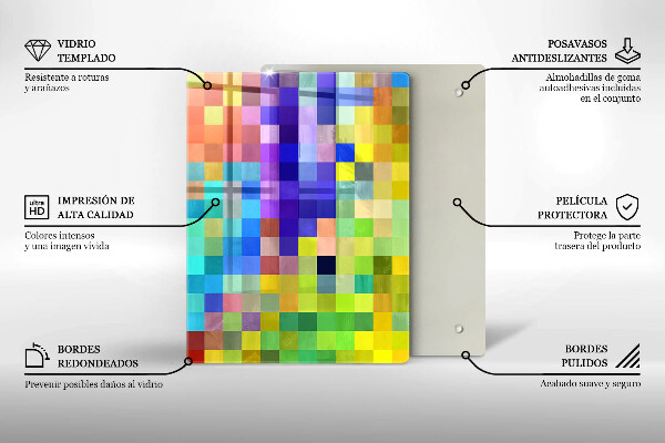 Glasskärbräda Illustration av monstera blad