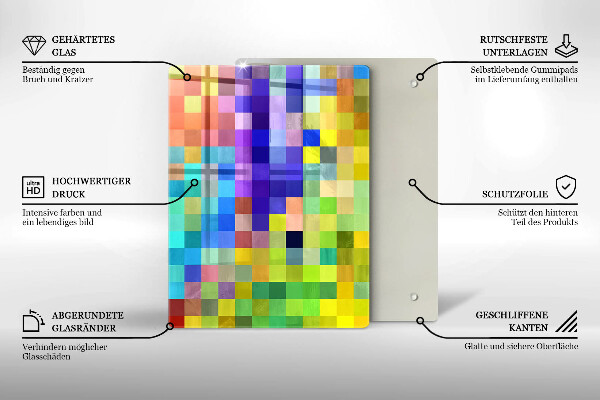 Glasskärbräda Illustration av monstera blad