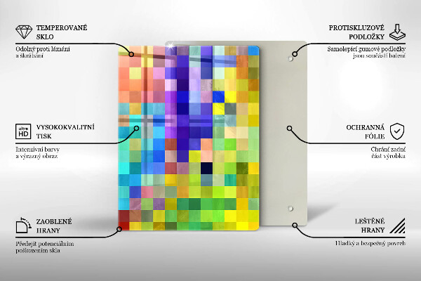 Glasskärbräda Illustration av monstera blad