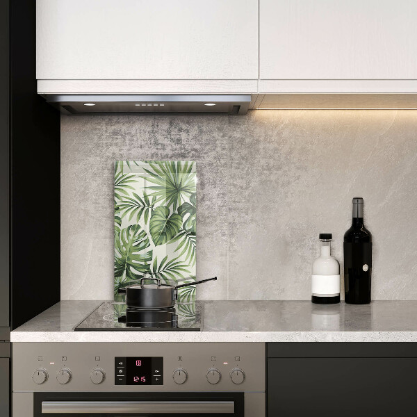 Glasskärbräda Illustration av monstera blad