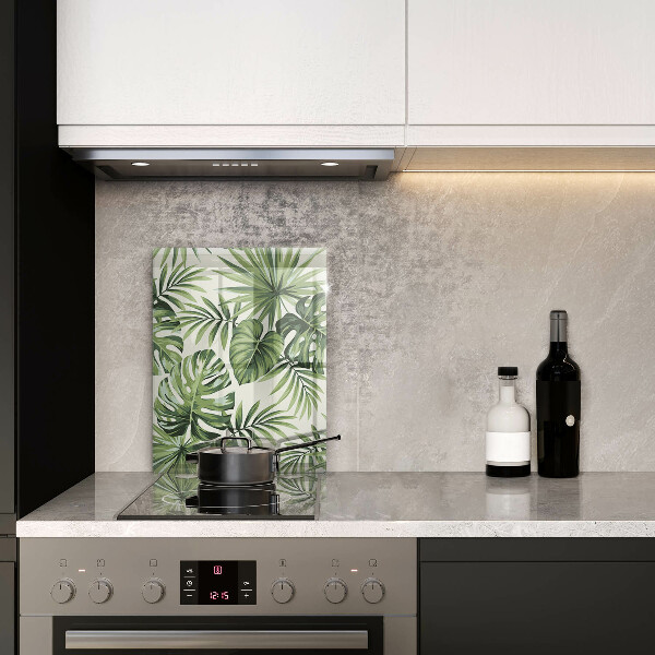 Glasskärbräda Illustration av monstera blad