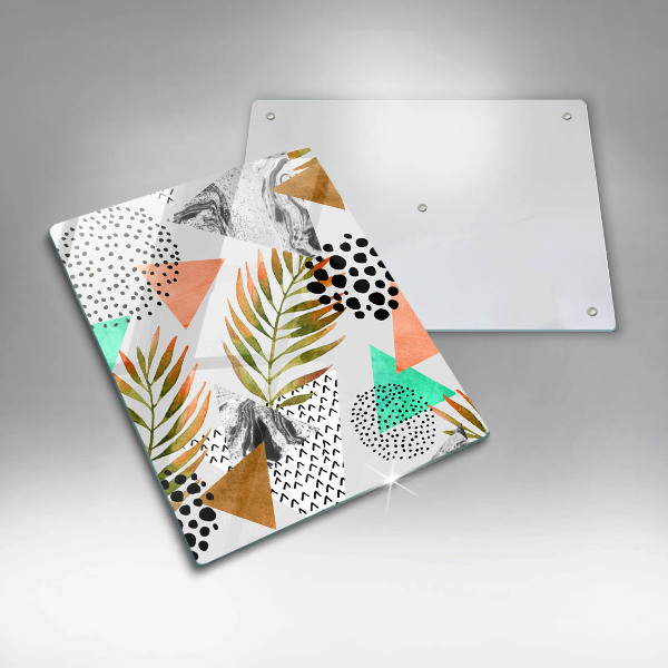 Glasskärbräda Boho lövmönster