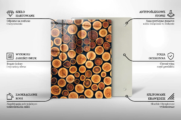 Glasskärbräda Boho lövmönster