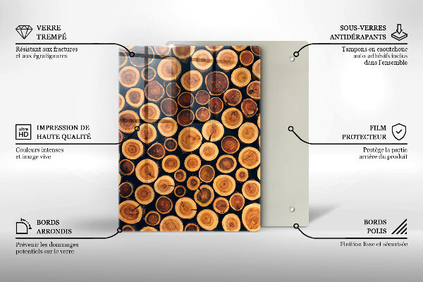 Glasskärbräda Boho lövmönster