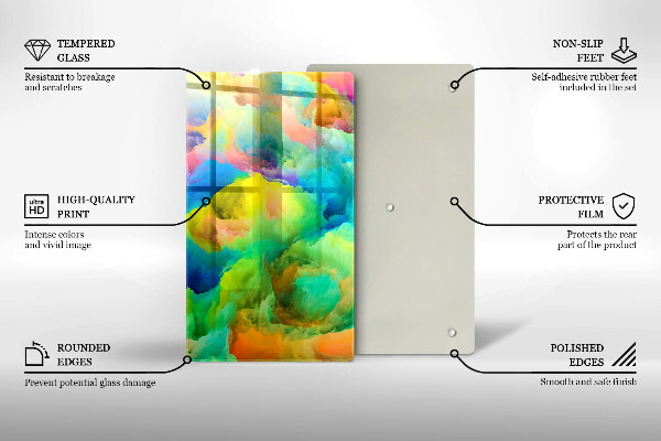 Glasskärbräda Färgglad abstraktion