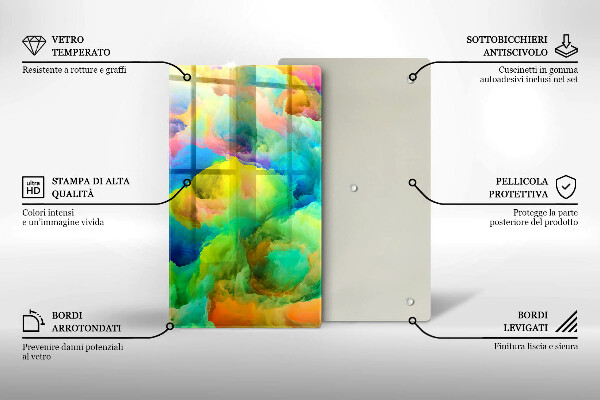 Glasskärbräda Färgglad abstraktion