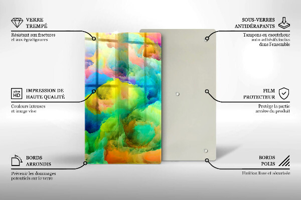 Glasskärbräda Färgglad abstraktion