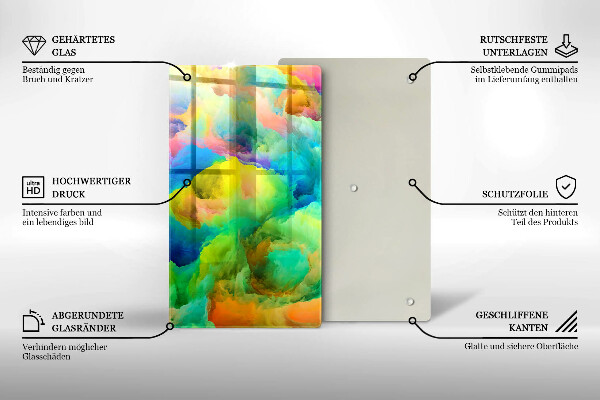 Glasskärbräda Färgglad abstraktion