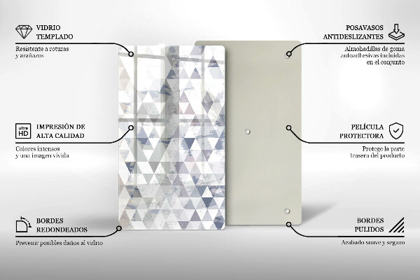 Glasskärbräda Triangelmönster