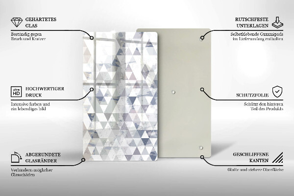 Glasskärbräda Triangelmönster