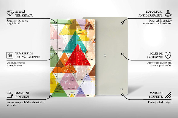 Glasskärbräda Målade trianglar