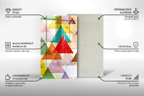 Glasskärbräda Målade trianglar