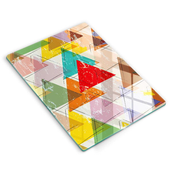 Glasskärbräda Målade trianglar