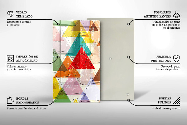 Glasskärbräda Målade trianglar
