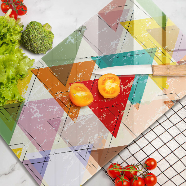 Glasskärbräda Målade trianglar