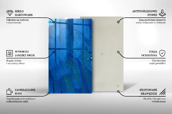 Glasskärbräda Fågelfjädrar