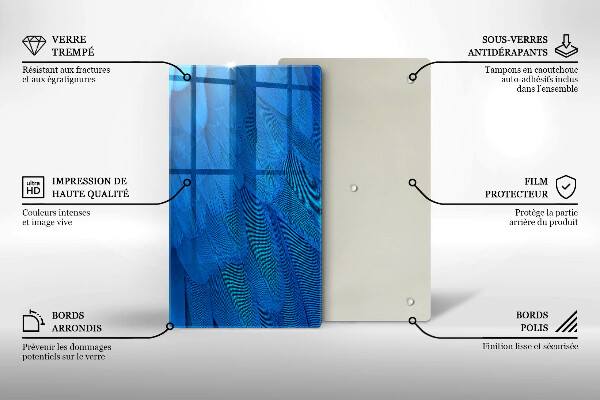 Glasskärbräda Fågelfjädrar