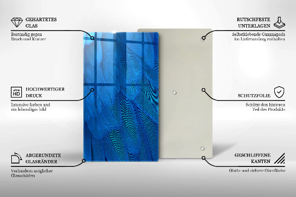 Glasskärbräda Fågelfjädrar