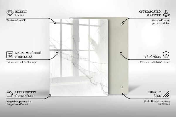 Glasskärbräda Pastell marmor