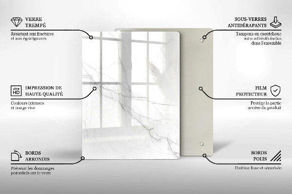 Glasskärbräda Pastell marmor