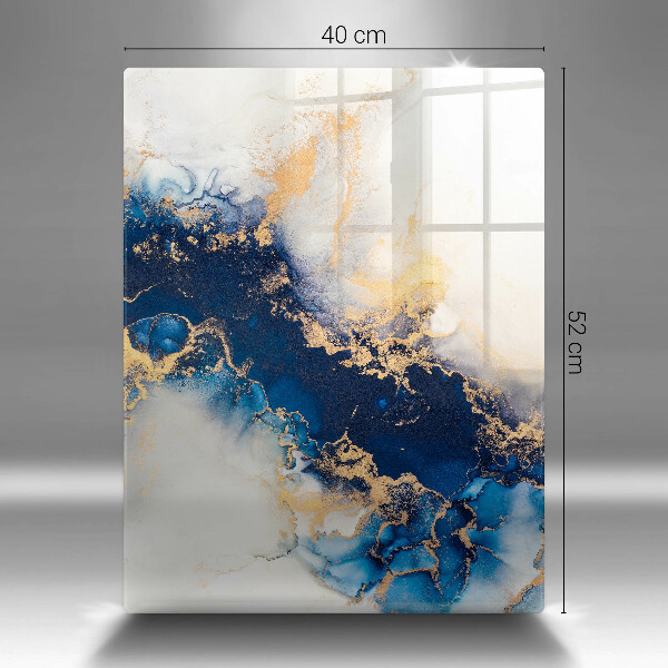 Glasskärbräda Abstraktion med blått